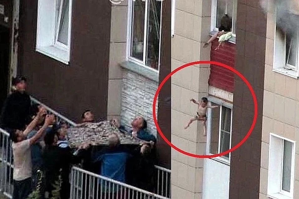 Появилось видео спасения детей из горящей квартиры на улице Мясниковой. Фото:instagram.com/rodniki_54/