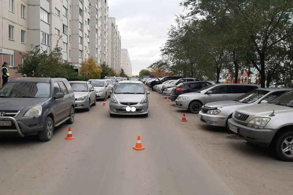 Женщина ехала медленно, но не успела затормозить. Фото:предоставлено отрядом пропаганды ГИБДД по Новосибирску