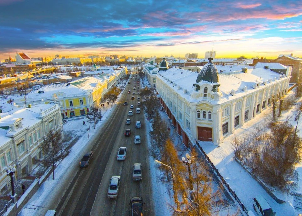Зимы в Омске в последние годы довольно мягкие. ФОТО: Аэрокадр