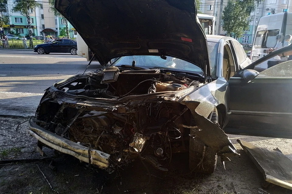 Сам водитель сбежал. Но его нашли