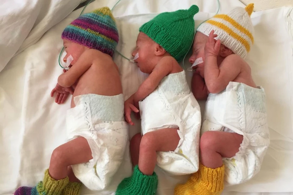 Крошечные тройняшки родились у Алины раньше срока. Фото: Алина КАЗАНЦЕВА