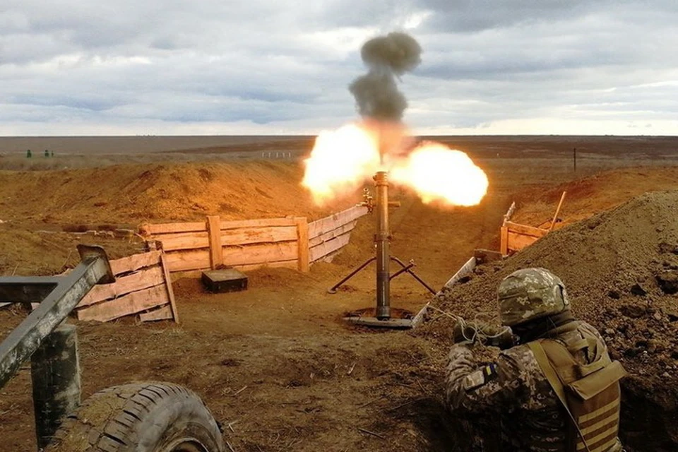 Украинские военные применили тяжелые минометы. Фото: Пресс-центр штаба ООС