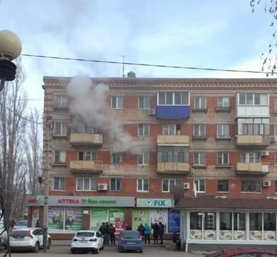 Пожар в Балаково. Фото соцсетей