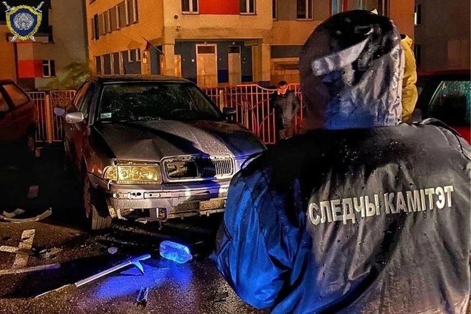 В Гродно сгорело авто милиционера. Фото: СК