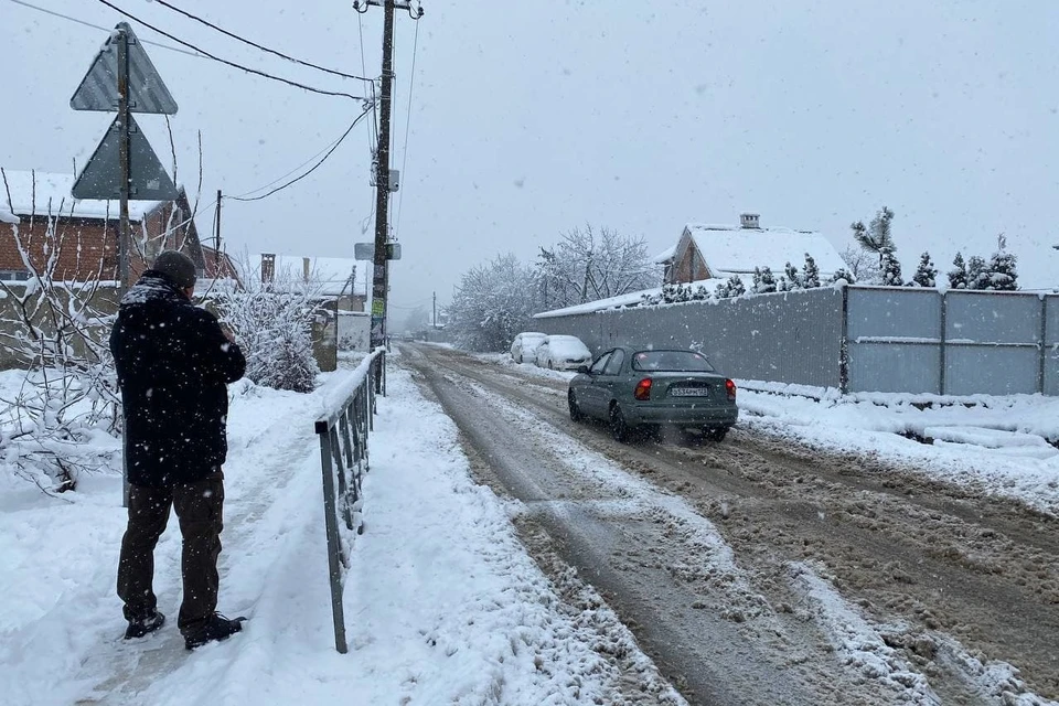 Последствия снегопада в Краснодаре 10 января 2021