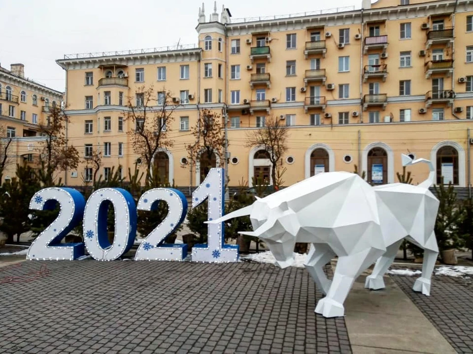 В Астрахани на площади Ленина появился металлический бык в 250 килограмм