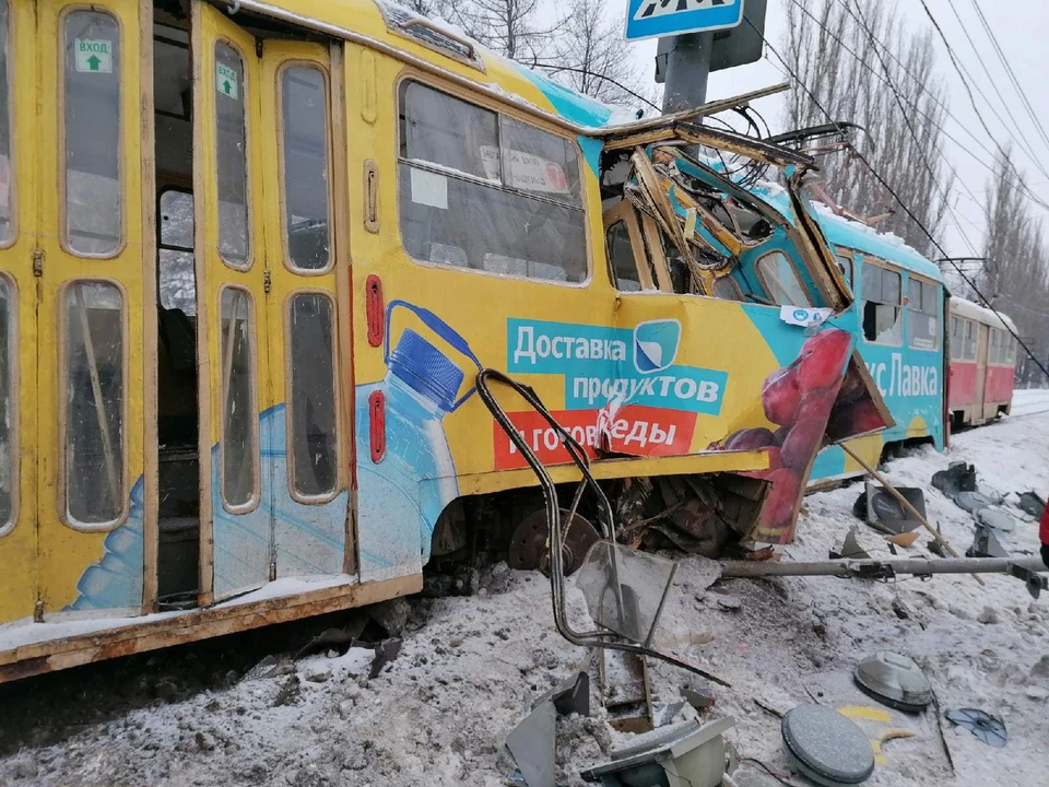 Трамвай получил серьезные повреждения. Фото: Светлана Ермакова