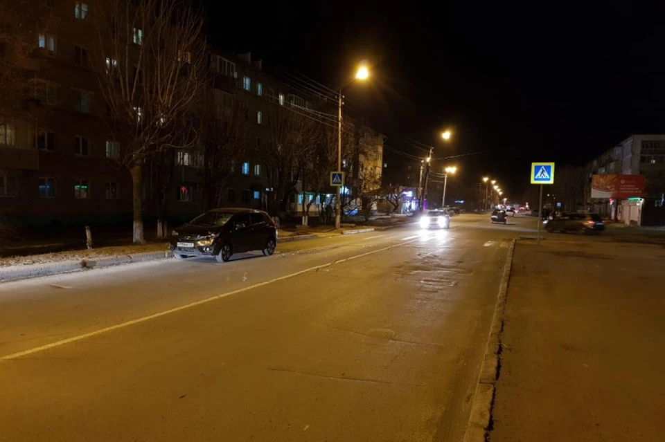Переход в городе Находке, на котором нетрезвый водитель сбил насмерть пенсионерку. Фото: пресс-служба ОМВД России по городу Находке.