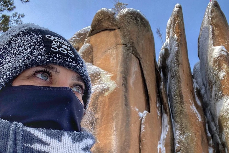 Олимпийская чемпионка Елена Исинбаева покорила «Красноярские столбы». Фото: инстаграм Елены Исинбаевой