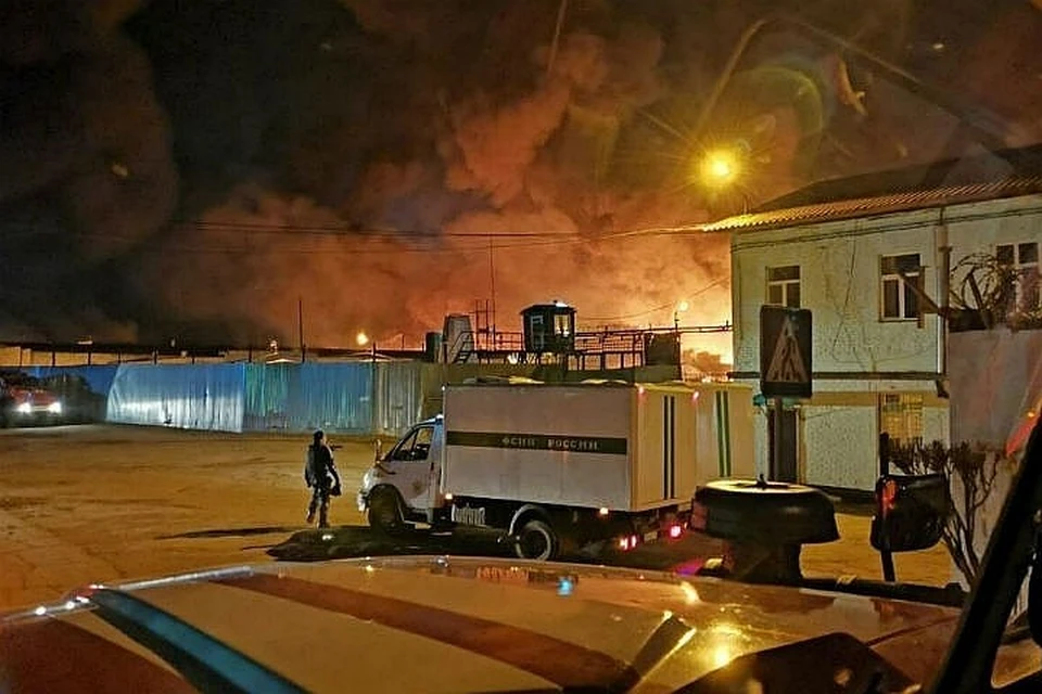 Пожар в ангарской ИК №15 в апреле 2020 года. Фото: очевидцы
