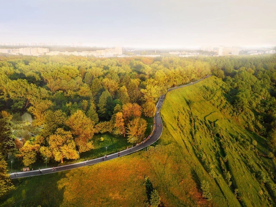 Две 40-метровые обзорные скамьи установят в парке "Швейцария" в Нижнем Новгороде. ФОТО: https://t.me/swisspark_nn/432