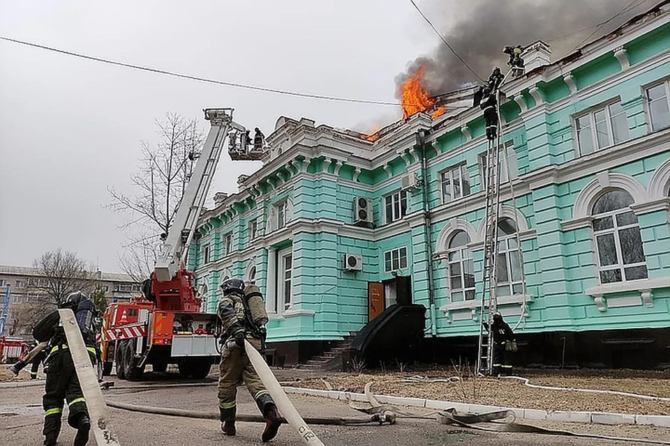 Пожар в Благовещенском кардиоцентре