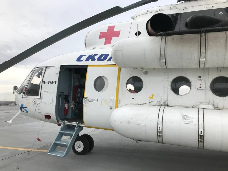 Транспортировка осуществлялась вертолетом МИ-8. Фото: minzdrav.orb.ru