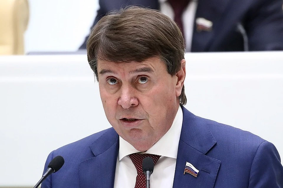 Сергей Цеков во время выступления на пленарном заседании Совета Федерации РФ. Фото: Валерий Шарифулин/ТАСС