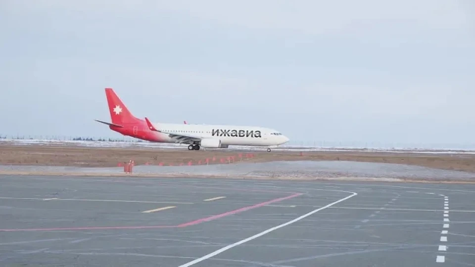 Первый рейс нового «Боинга» с символикой Удмуртии приземлился аэропорту Ижевска 8 апреля