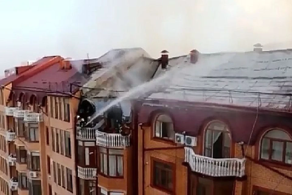 Пожар на Ломоносова в Махачкале ликвидировали. Фото: соцсети