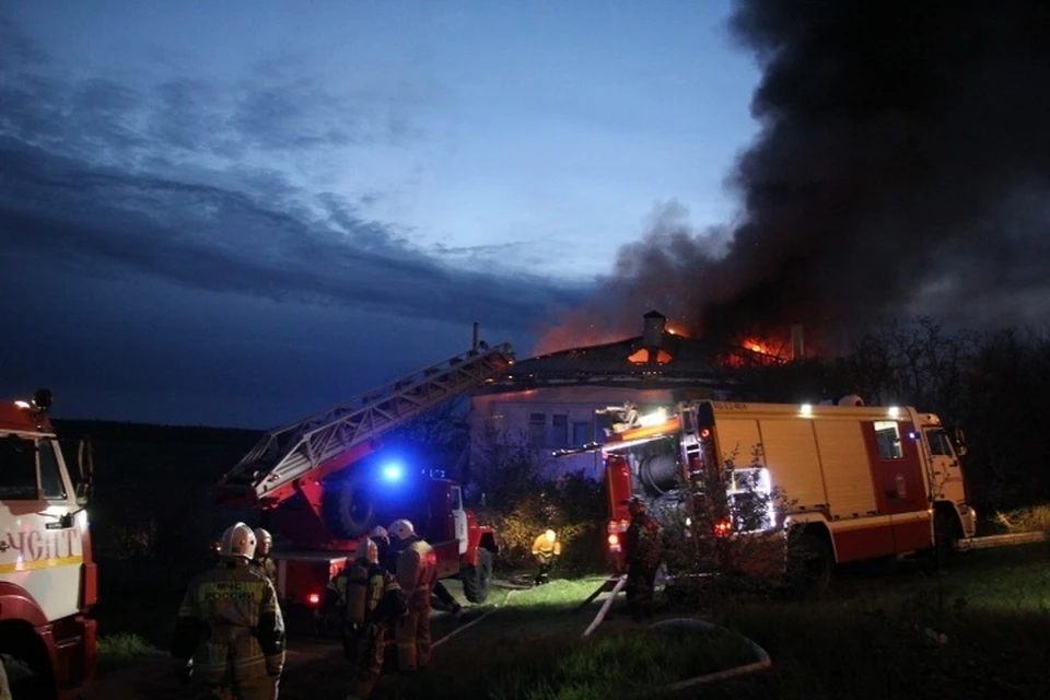 Крупный пожар вспыхнул в селе Табачное Бахчисарайского района. Фото из архива ГУ МЧС по Крыму