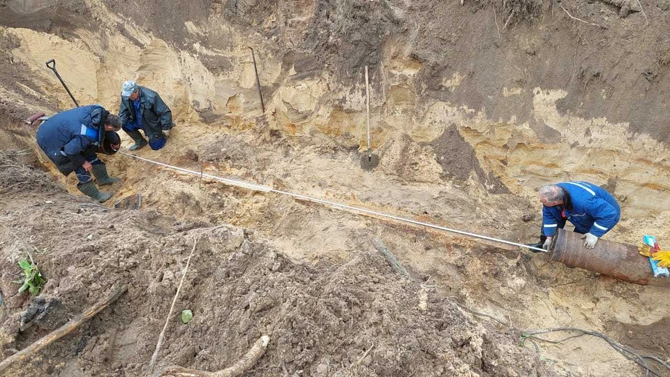 Трубу залатали около полудня.