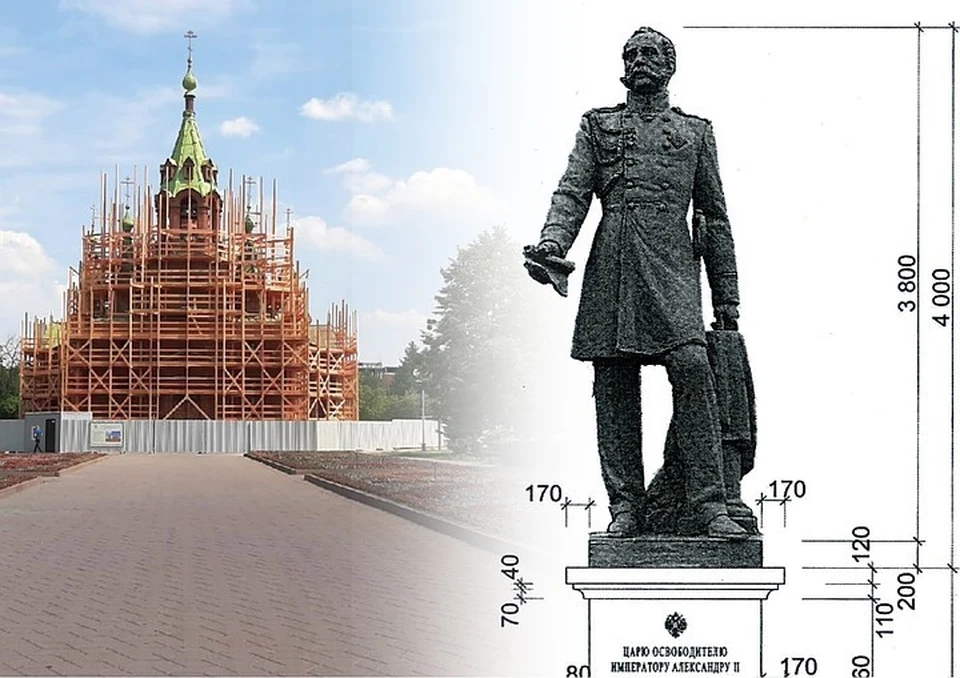Памятник установят перед главным входом в храм Александра Невского. Фото: читатель КП, yuvlatyshev.livejournal.com