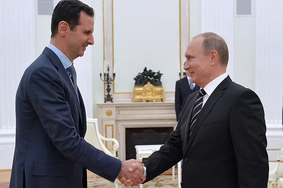 Путин поздравил Асада с переизбранием на пост президента Сирии. Фото: Алексей Дружинин/ТАСС
