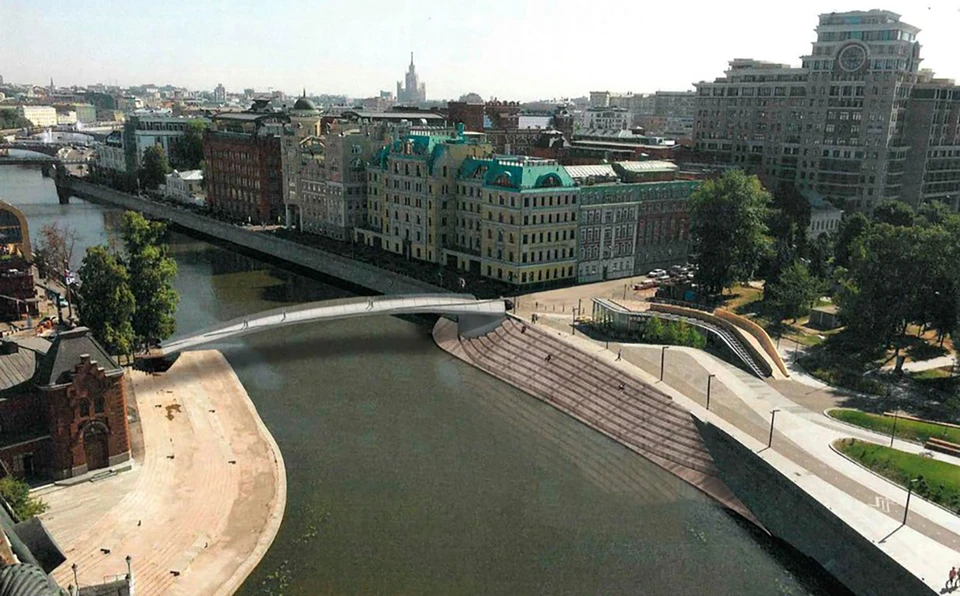 Пешеходный мост через Водоотводный канал Москвы-реки появится в центре. Фото: mos.ru