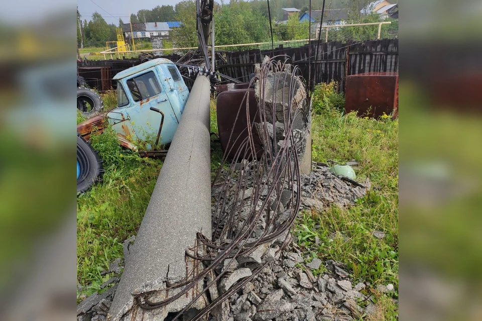 Опора упала во время бури Фото: группа ВКонтакте Сила Березовского в людях