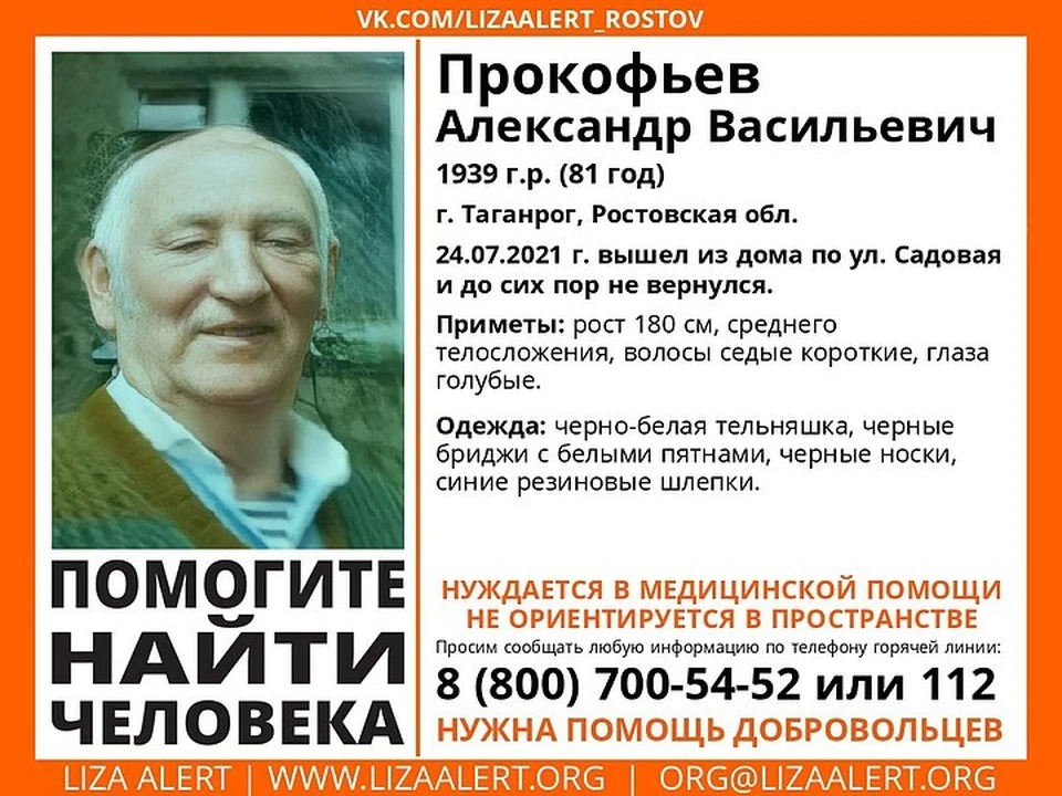 Поисковый отряд ищет пожилого мужчину, пропавшего в Таганроге. Фото: группа поисковиков в соцсети