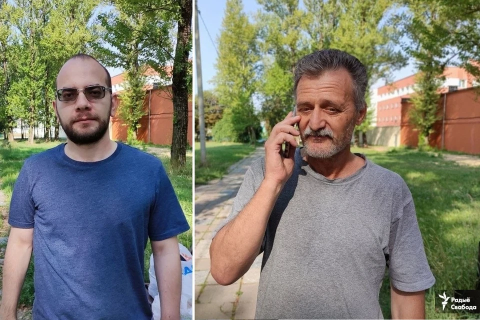 Журналисты Игорь Ильяш и Олег Груздилович вышли на свободу спустя 10 суток. Фото: «Радыё Свабода».