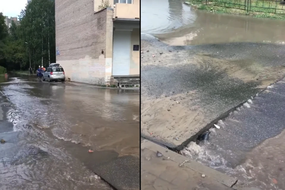 В Петербурге "всплыл" асфальт на проспекте КИМа. Фото: YouTube-канал "GameTash"