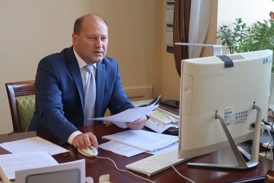 Под председательством замгубернатора Ростовской области Александра Скрябина в режиме ВКС состоялось заседание комиссии по проведению Всероссийской переписи населения. Фото: пресс-служба областного правительства
