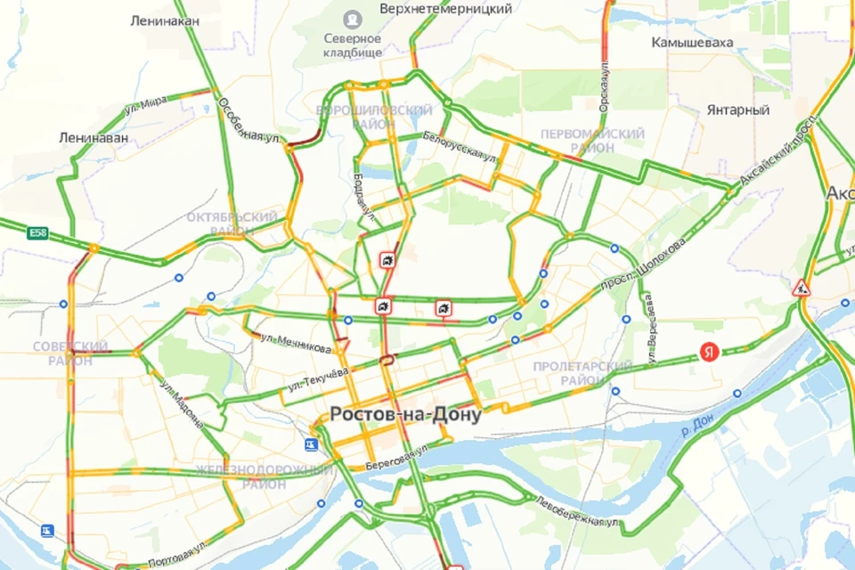 Вечерние пробки в Ростове