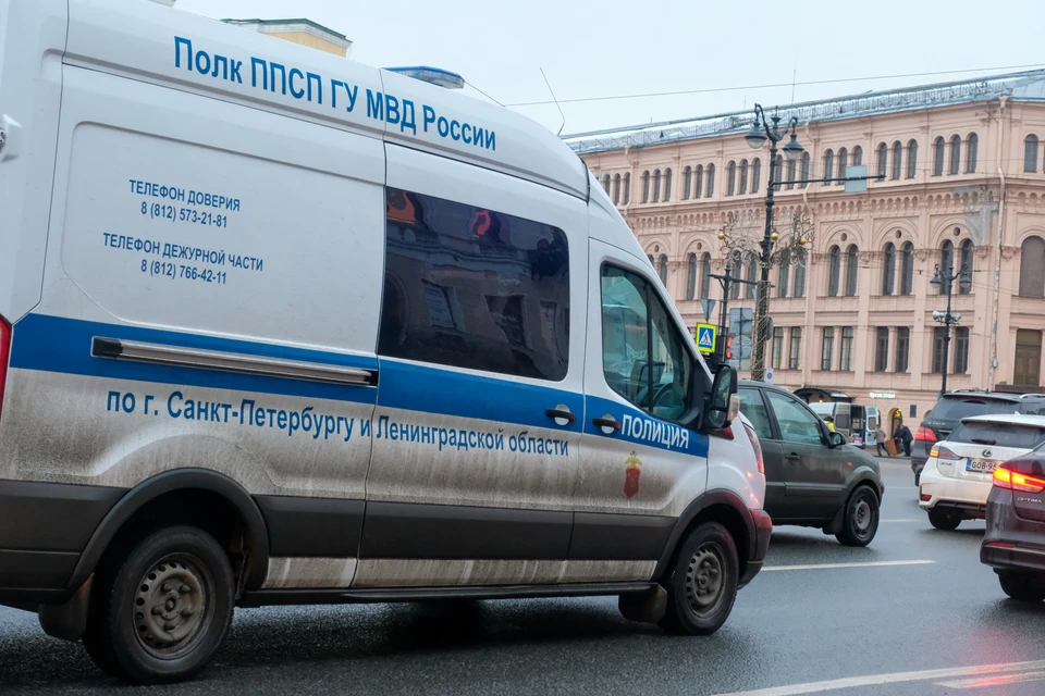 Полиция задержала мужчину, повредившего служебный автомобиль в Петербурге