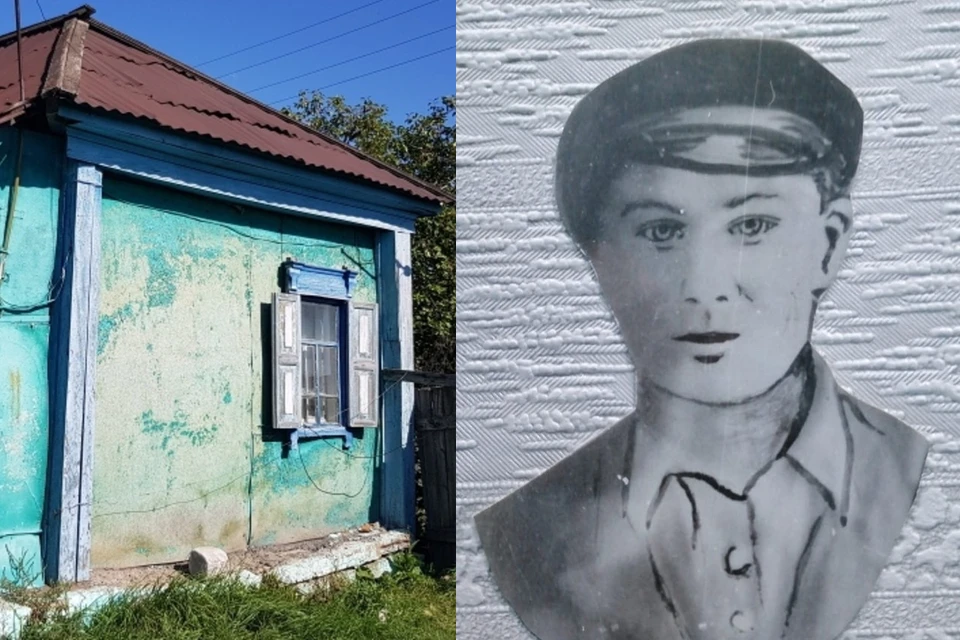Дом дочери пропавшего без вести и портрет красноармейца. Фото: группа маловишерской поисковой группы "Память" "ВКонтакте"