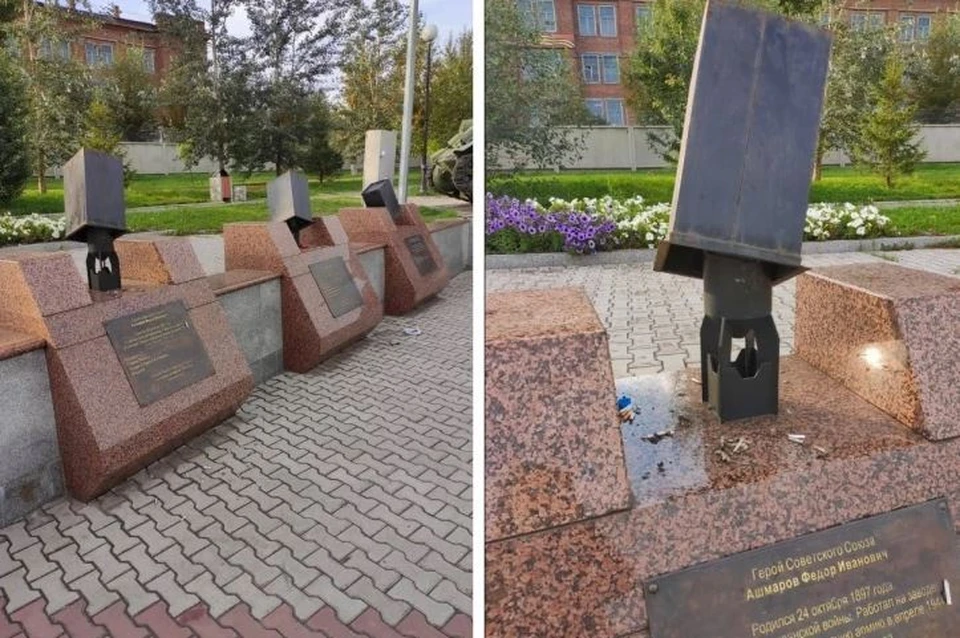 В Красноярске задержали мужчину, осквернившего мемориал на Красрабе. Фото: Инстаграм/@len_raion_krsk