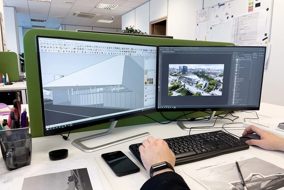 Работа традиционно состоит из трех этапов: макет, скетчи и 3D моделирование. Фото: страница Archinform в Facebook
