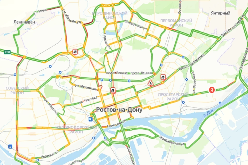 Вечерние пробки в Ростове