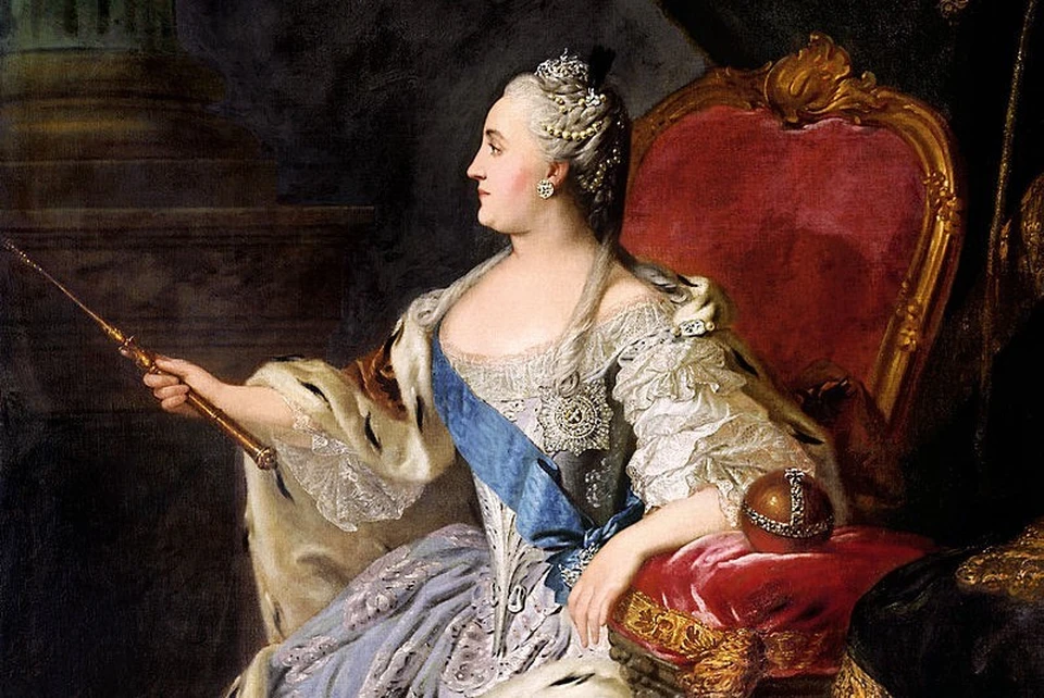 Портрет Екатерины II. Федор Рокотов, 1763 год, Третьяковская галерея.