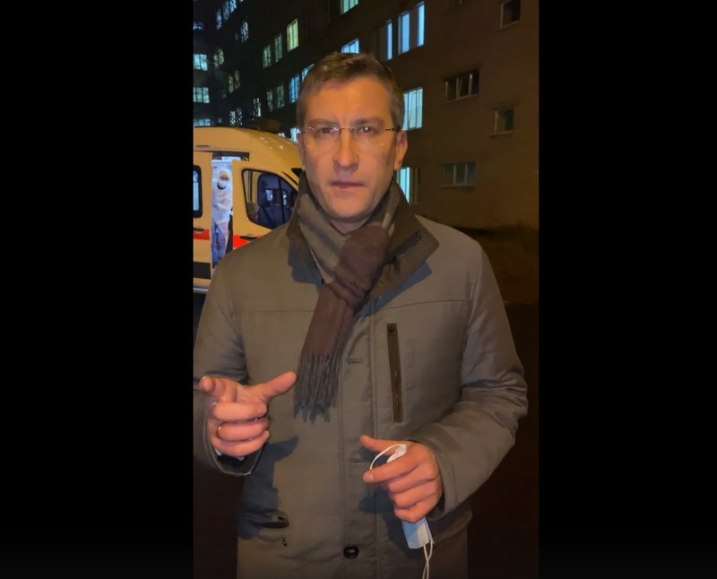 Пожар в ковидном отделении больницы в Ижевске. Фото: скриншот с видео