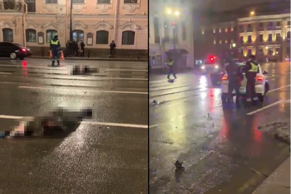 Сбили человека самолетом. Авария на Невском проспекте в Санкт-Петербурге 15 декабря.