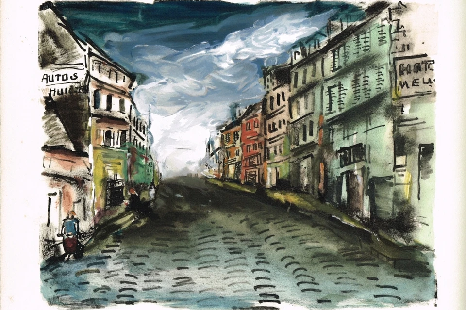 Работа французского живописца-постимпрессиониста Мориса Вламинка "Левый берег"
