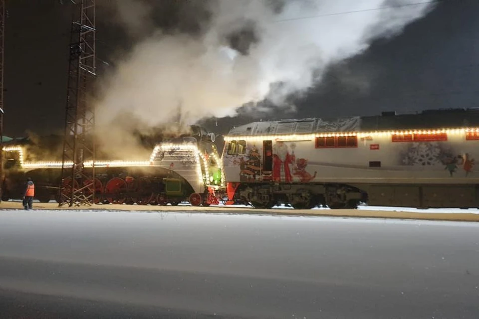 В Липецкой области заметили поезд Деда Мороза