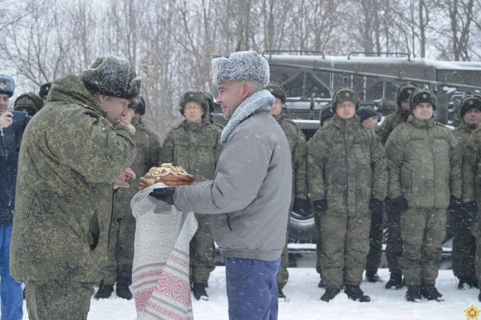Эшелон российских военных прибыл в Лиду. Фото: Минобороны