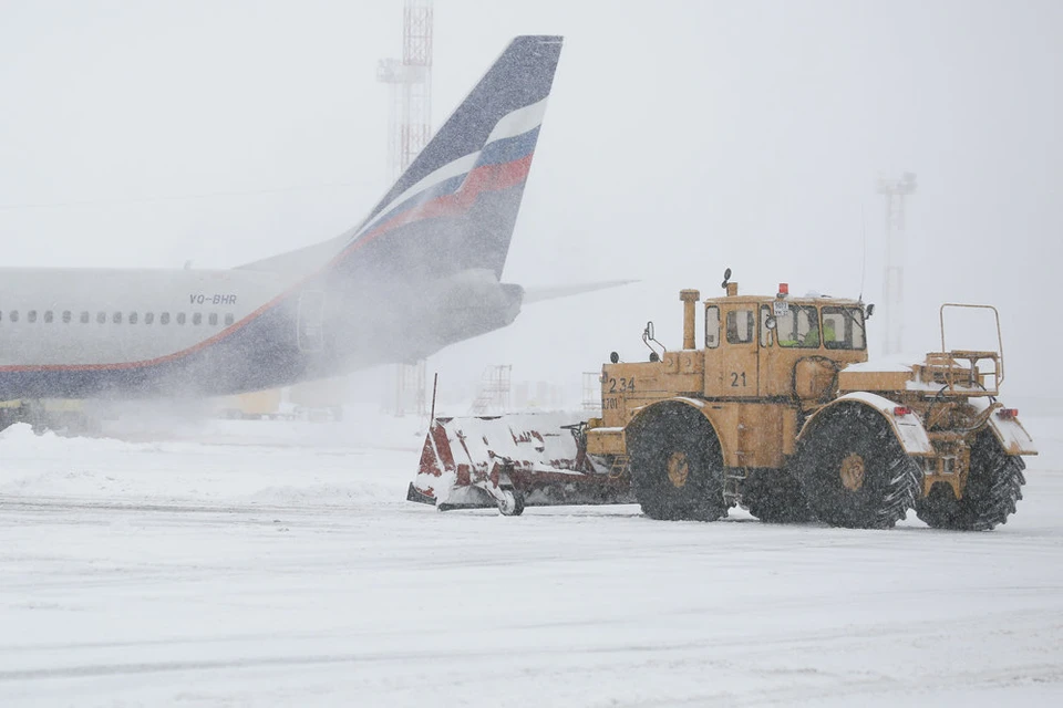 Краснодарский аэропорт с ночи 23 января не отправляет и не принимает самолеты. Фото: пресс-службы аэропорта Краснодар.