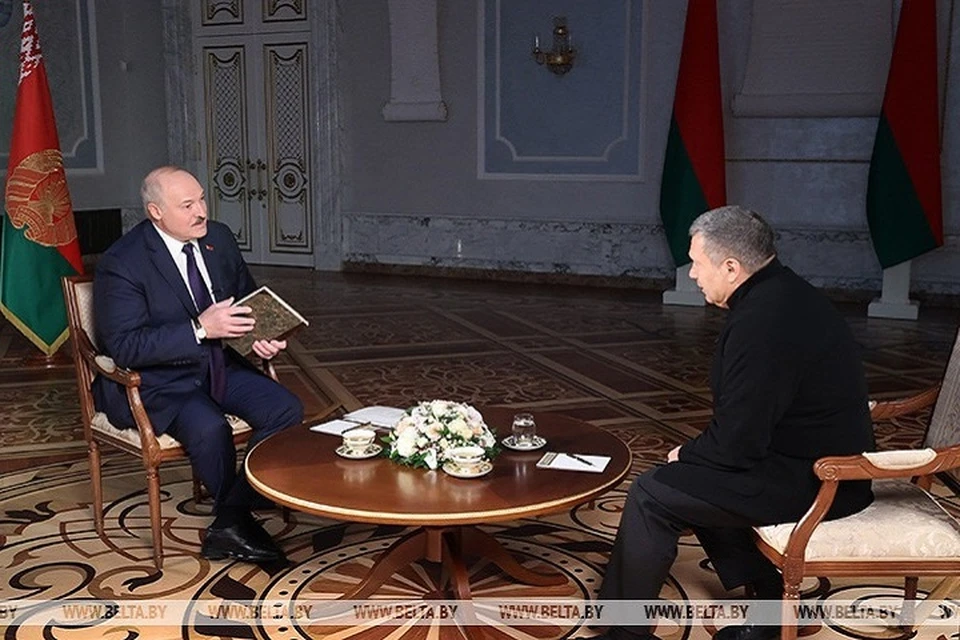 Беседа Александра Лукашенко и Владимира Соловьева длилась около 2 часов. Фото: БелТА