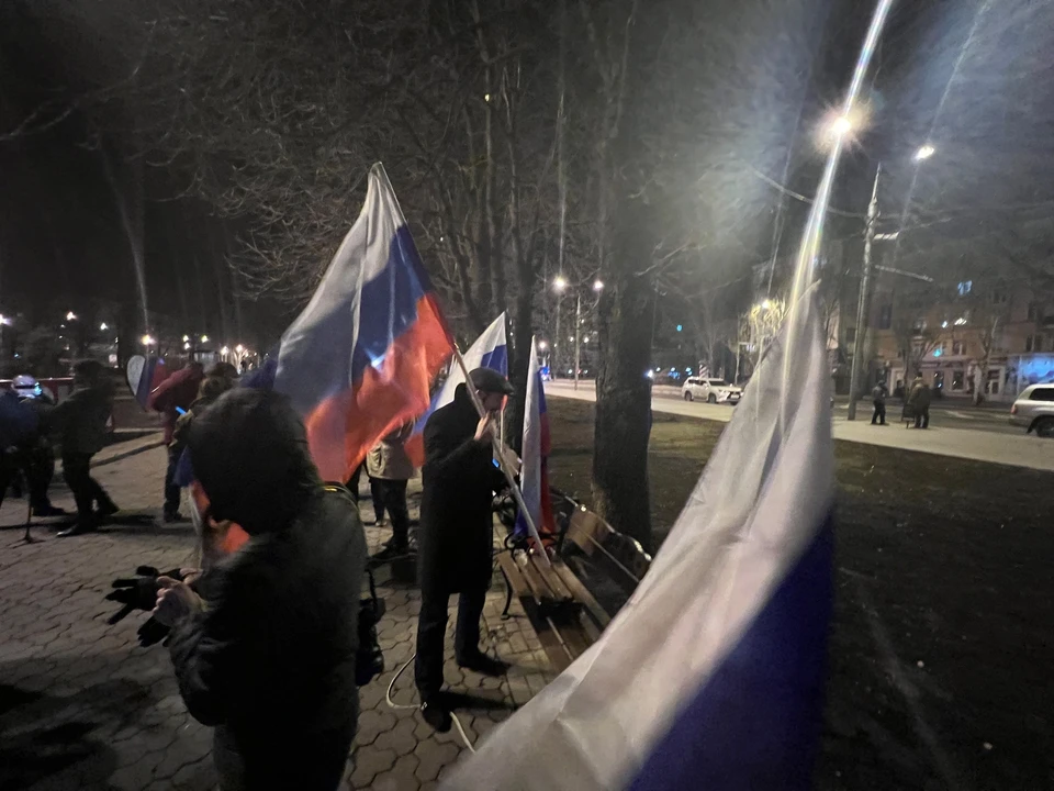 Жителе Донецка после признания Владимиром Путиным ЛНР и ДНР