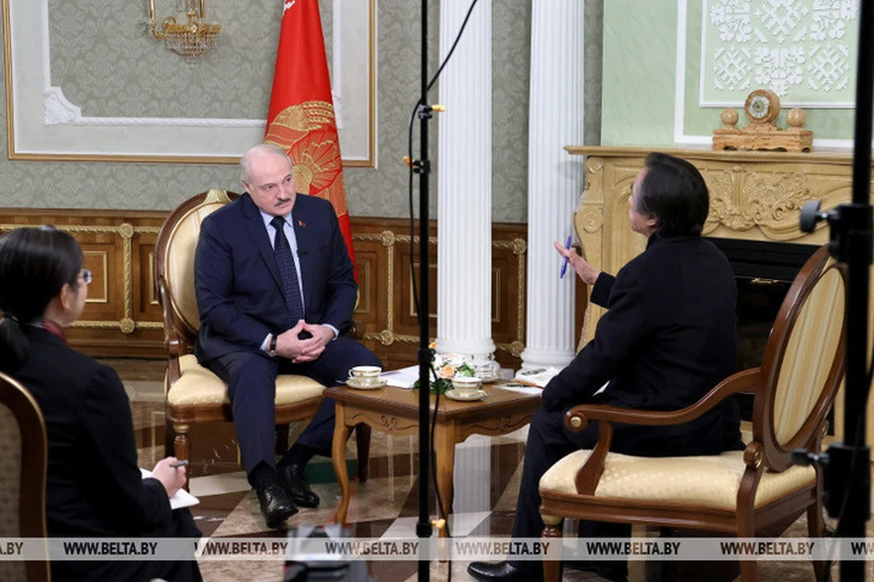 Японские зрители активно комментируют интервью Лукашенко, которое он дал японскому телеканалу TBS. Фото: БелТА