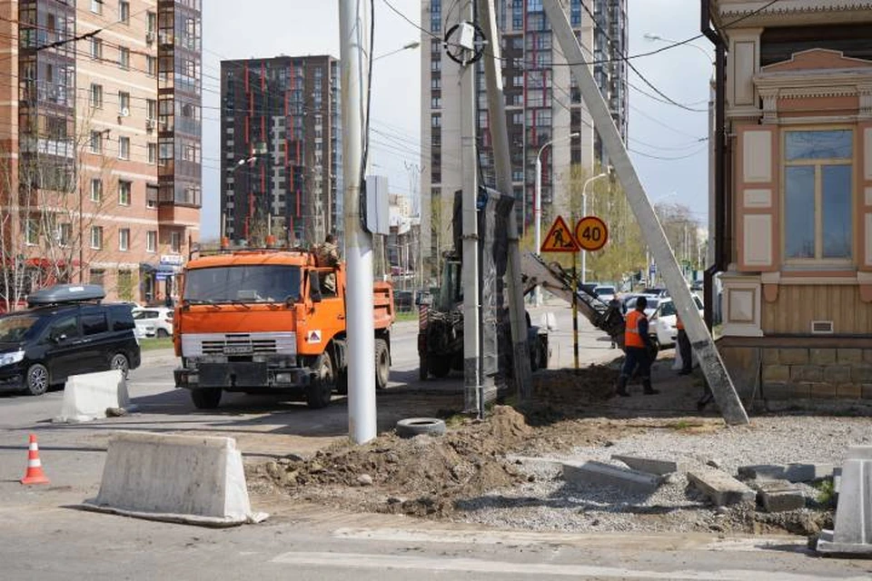Улицу Седова начали ремонтировать в Иркутске. Фото: Пресс-служба администрации Иркутска.