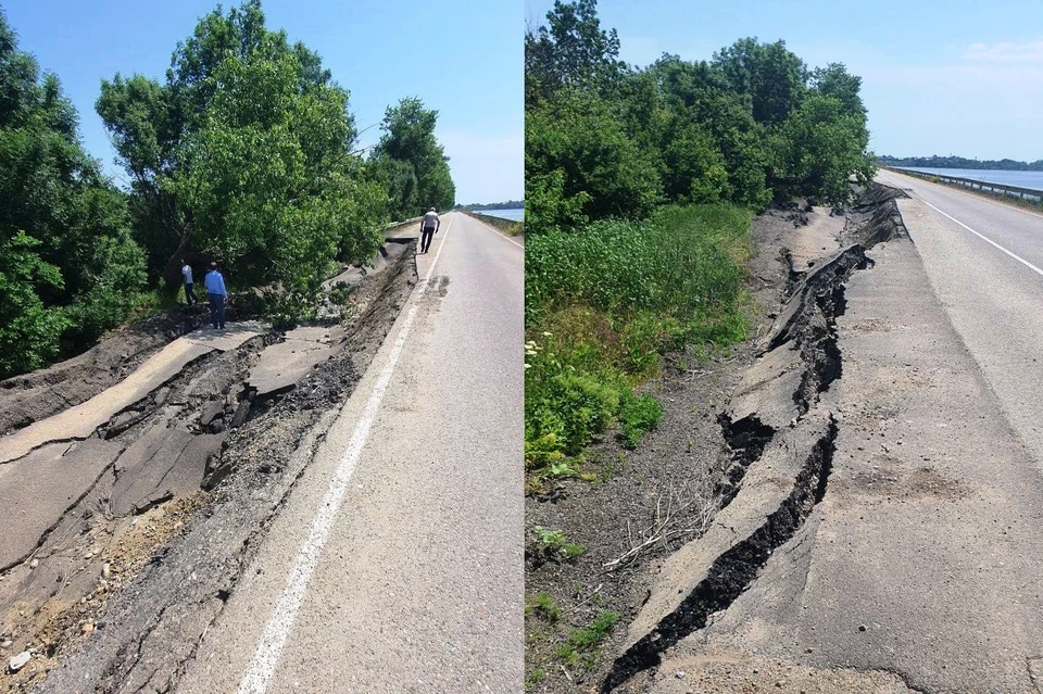 Вот в таком состоянии сейчас находится дорога около водохранилища. Фото: t.me/nontypical