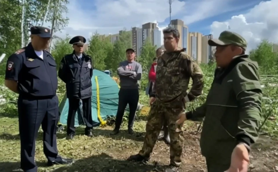 Большая часть протестующих уже разошлась. Фото: Спасём наш лес вместе / vk.com