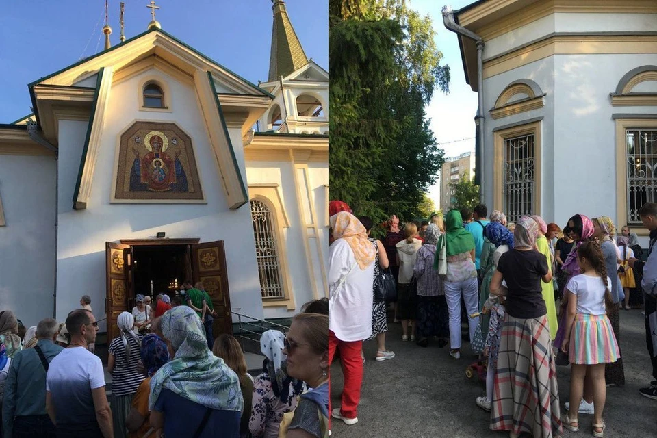 К собору выстроилась огромная очередь. Фото: Александра ЛИХОВА